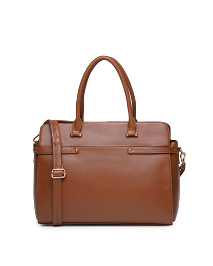 The Ample Laptop Tote Bag - Full Brown