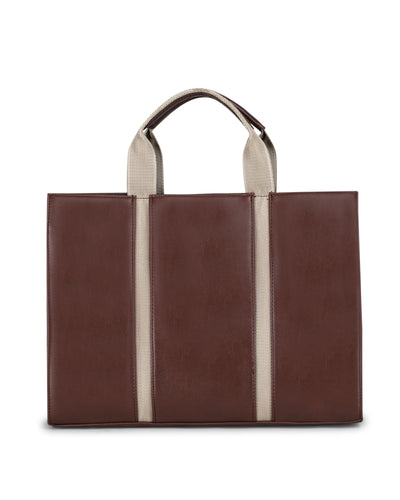 The Madam Laptop Tote Bag - Brown