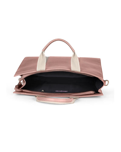 The Madam Laptop Tote Bag - Nude Pink