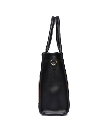 Day To Day Laptop Tote Bag - Black & Beige
