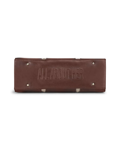 The Madam Laptop Tote Bag - Brown