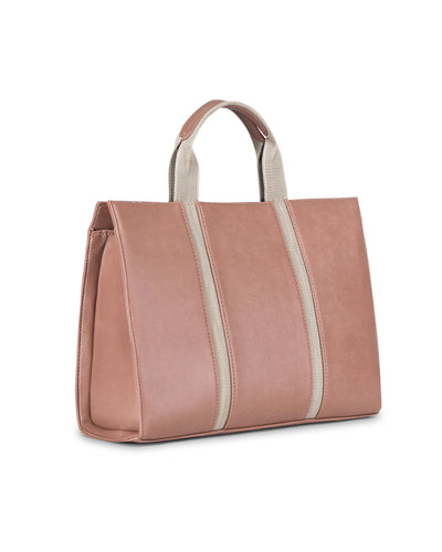 The Madam Laptop Tote Bag - Nude Pink