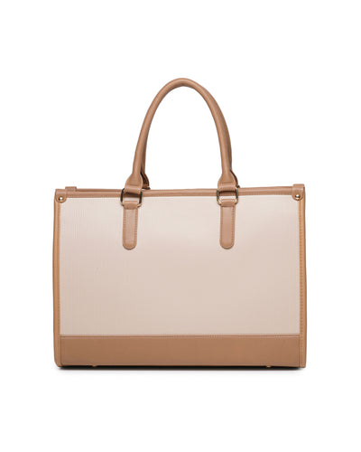 Day To Day Laptop Tote Bag - Beige