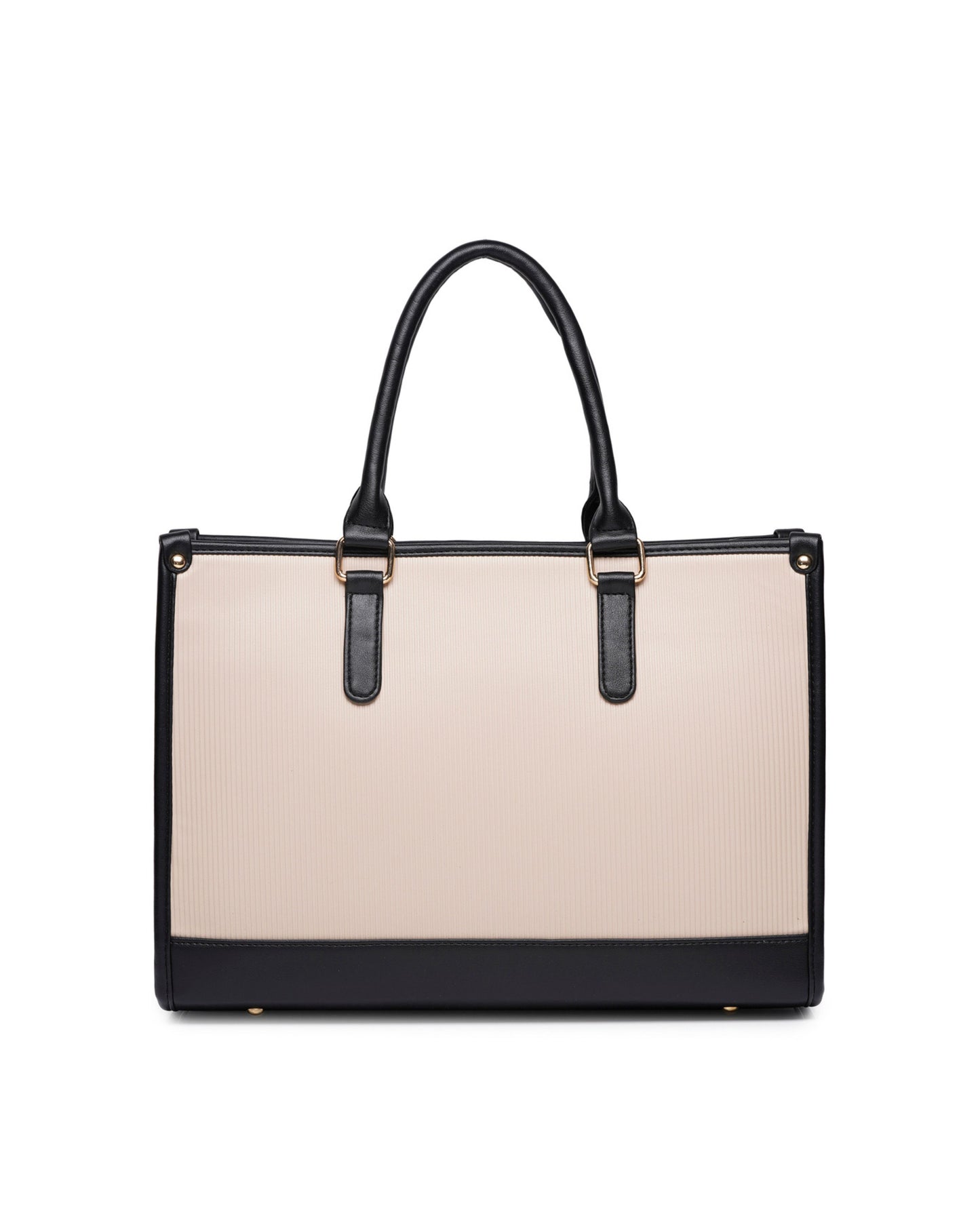 Day To Day Laptop Tote Bag - Black & Beige