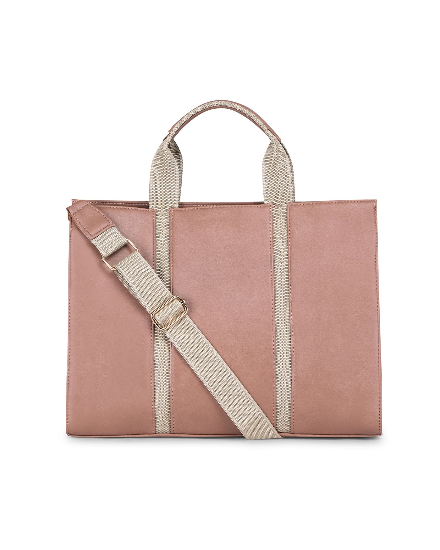 The Madam Laptop Tote Bag - Nude Pink
