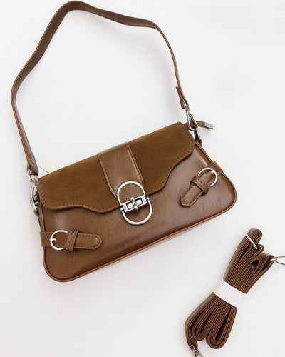 Retro Solid Shoulder + Sling Bag