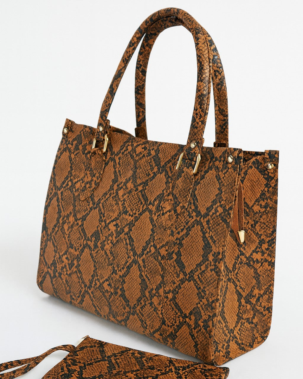 Snake Print Tote Bag