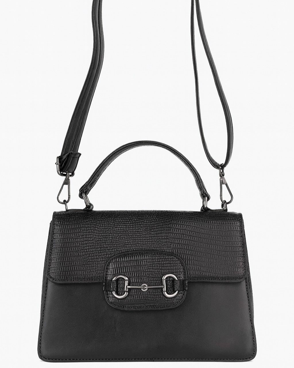 Croco Textured Structured Hand + Sling Bag