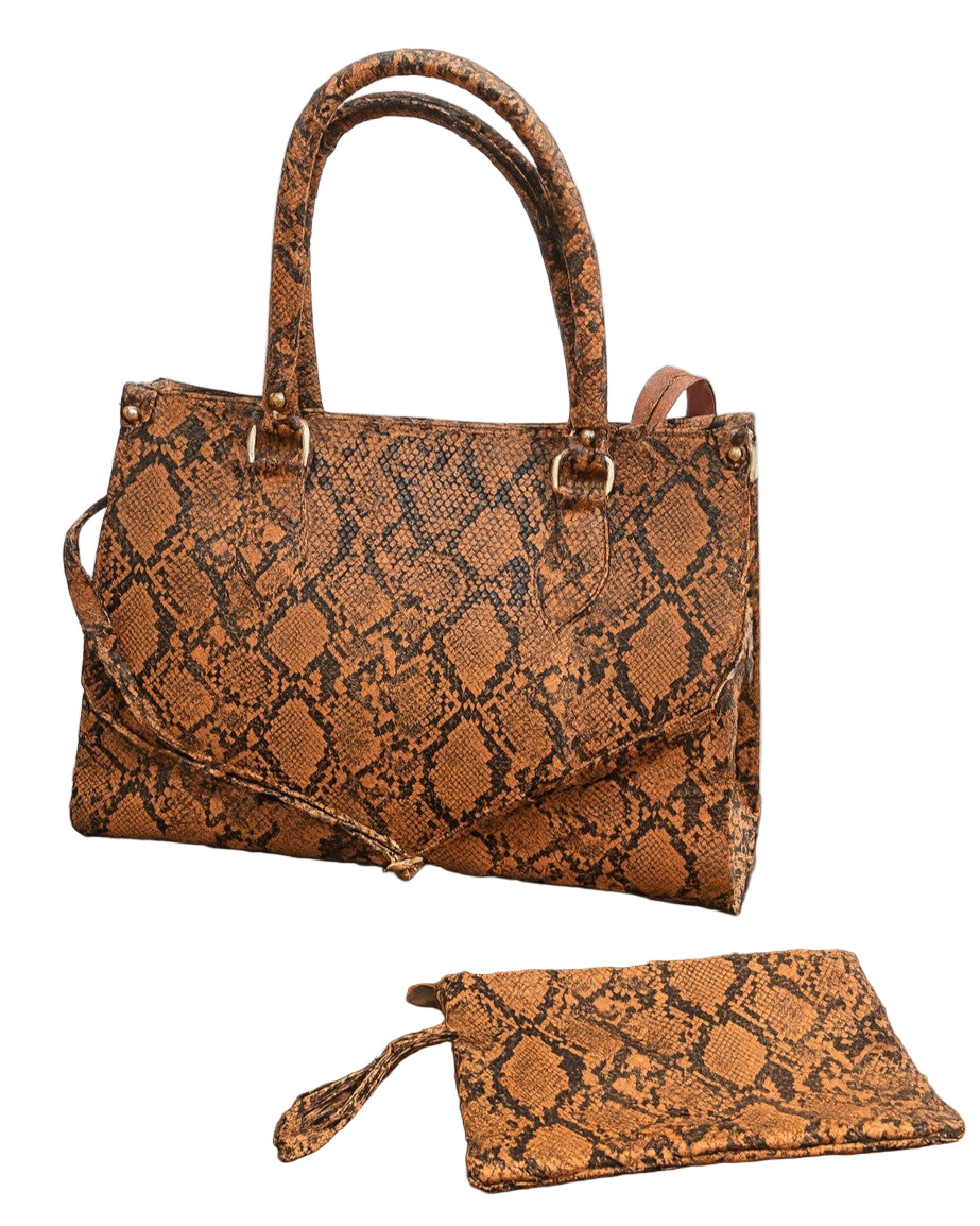 Snake Print Tote Bag