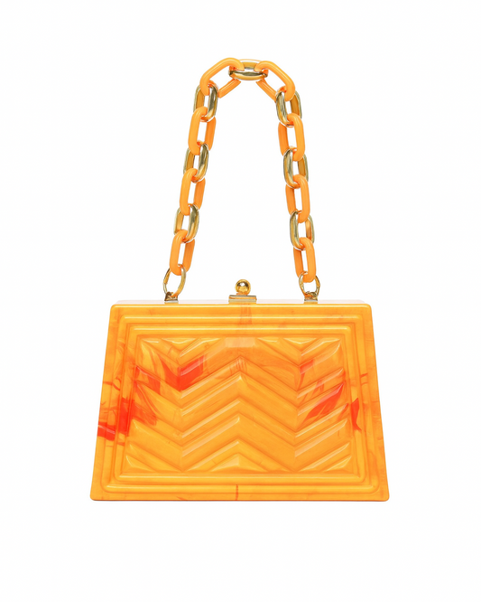 Marble Print Box Bag