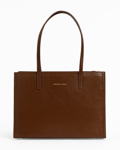 Premium 3 Compartment Tote Bag - Brown