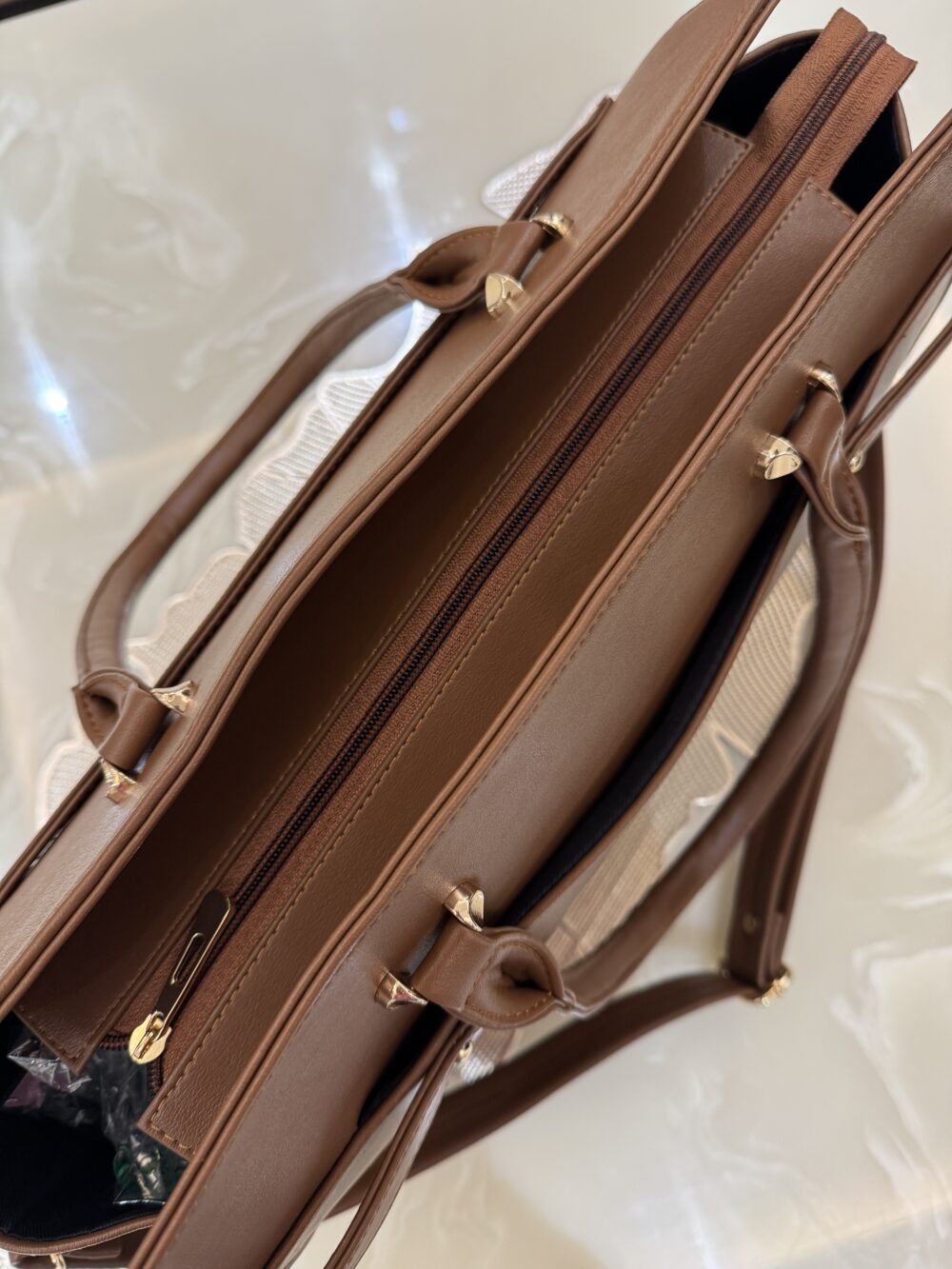 The Ample Laptop Tote Bag - Full Brown