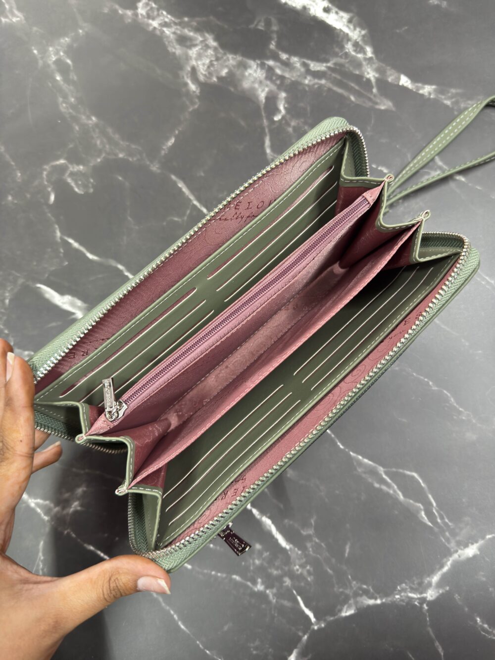 Green Textured Wallet