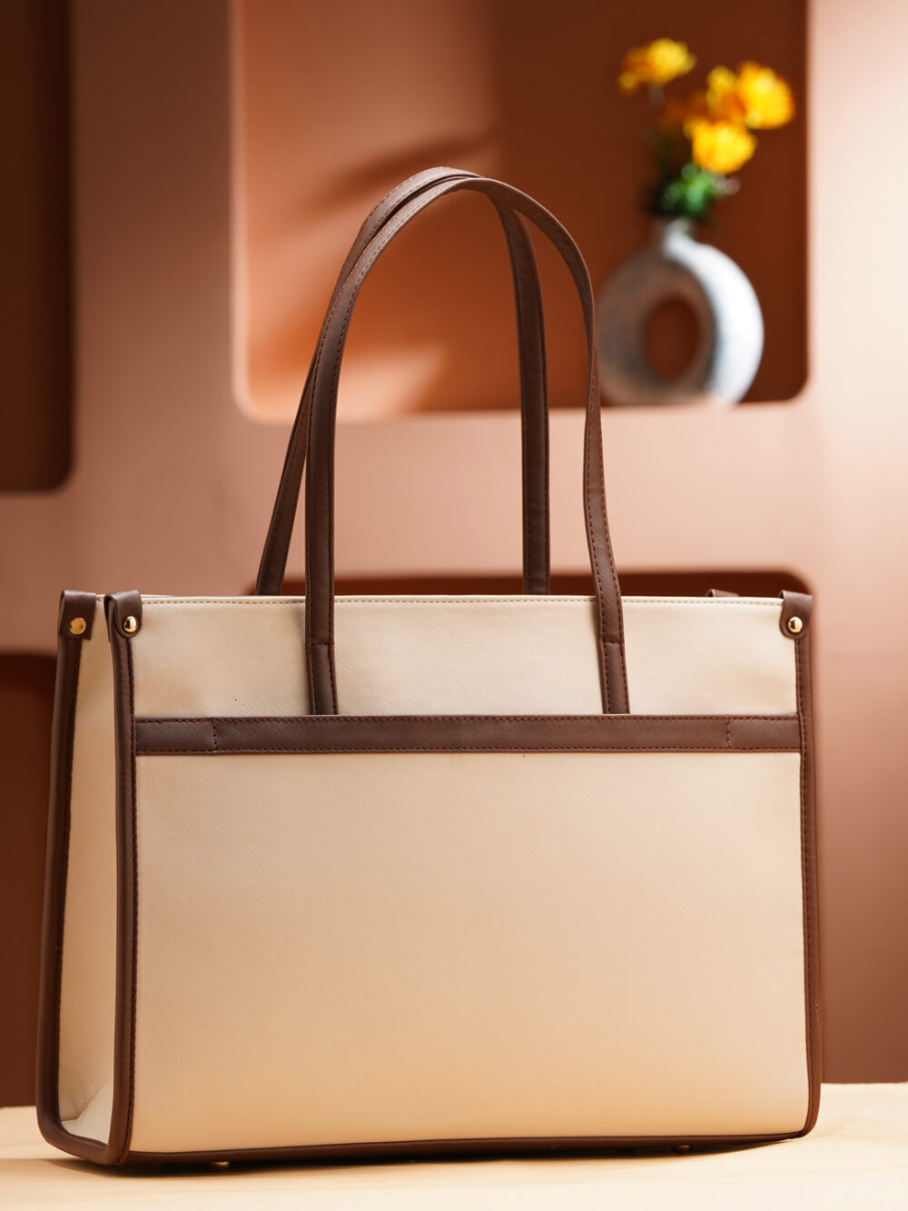 Personalized League Laptop Tote Bag - Brown