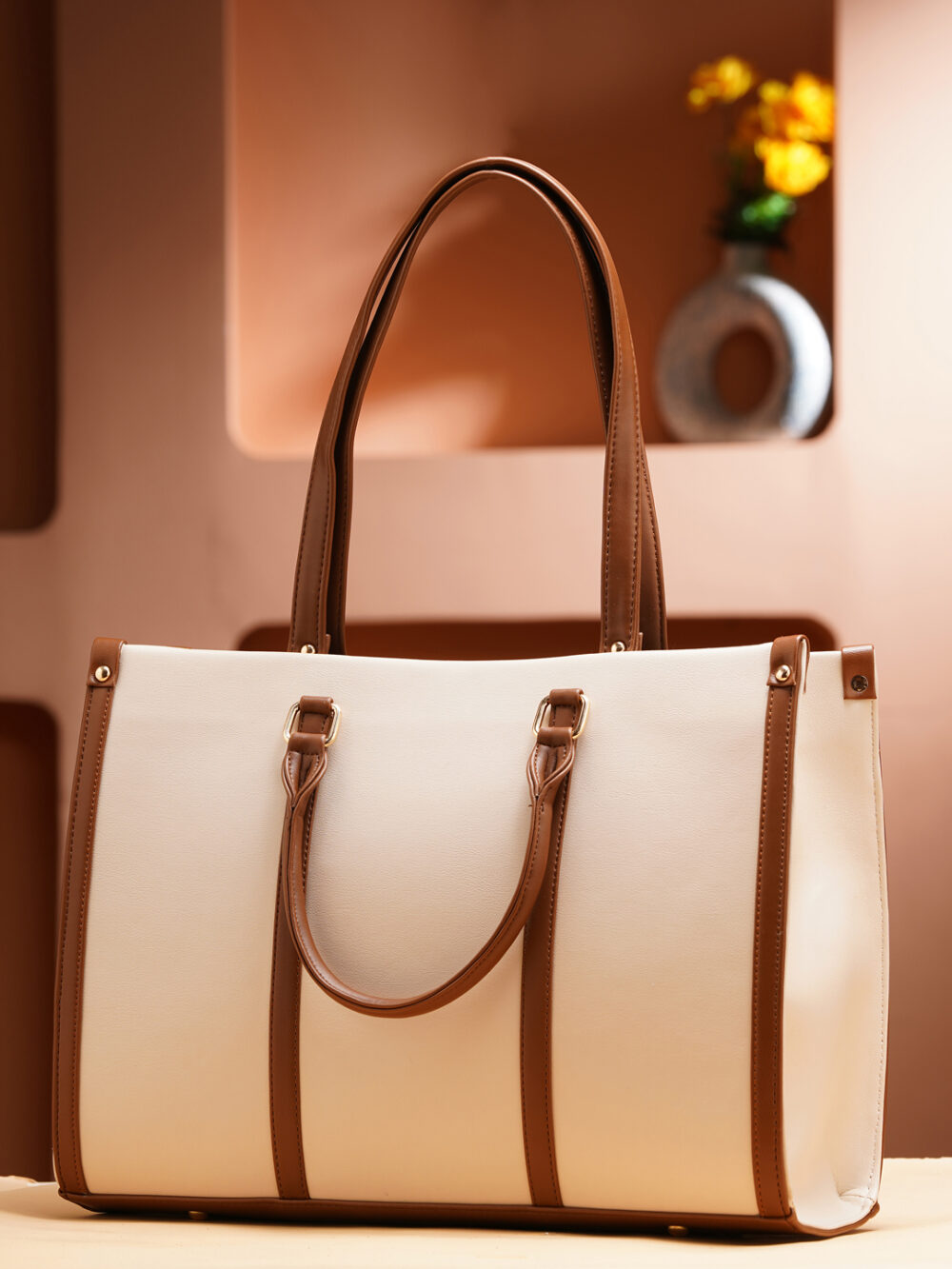 OnTheGo Laptop Tote Bag - Brown