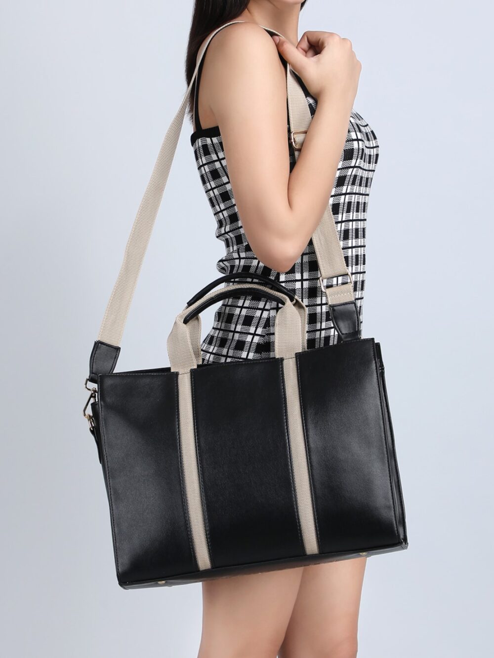 The Madam Laptop Tote Bag - Black