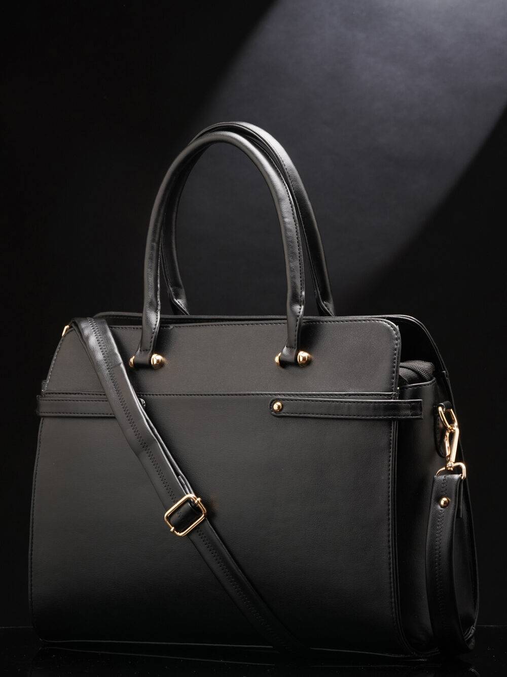 The Ample Laptop Tote Bag - Full Black