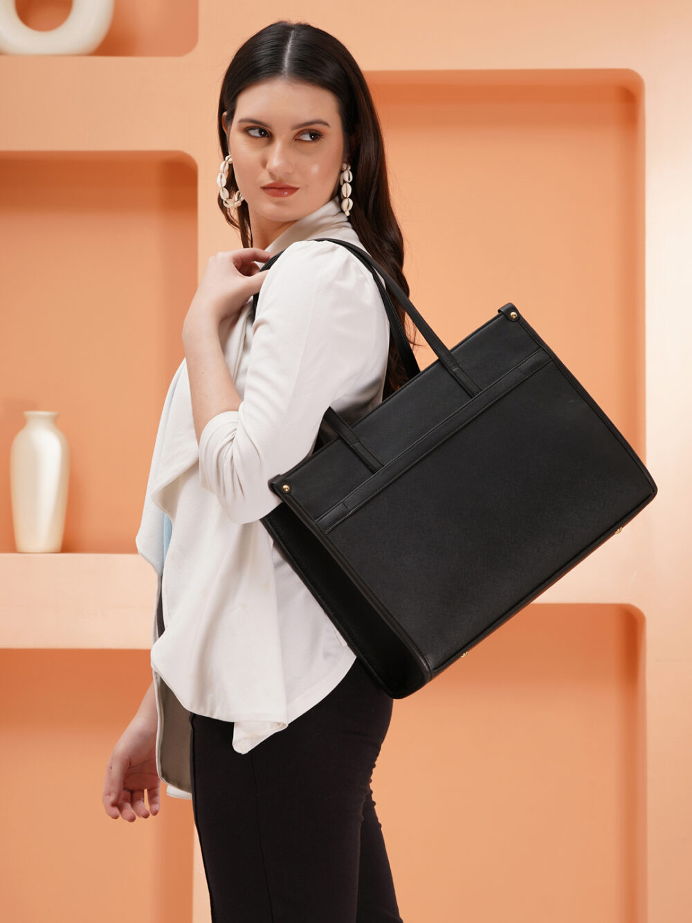 Personalized League Laptop Tote Bag - Full Black