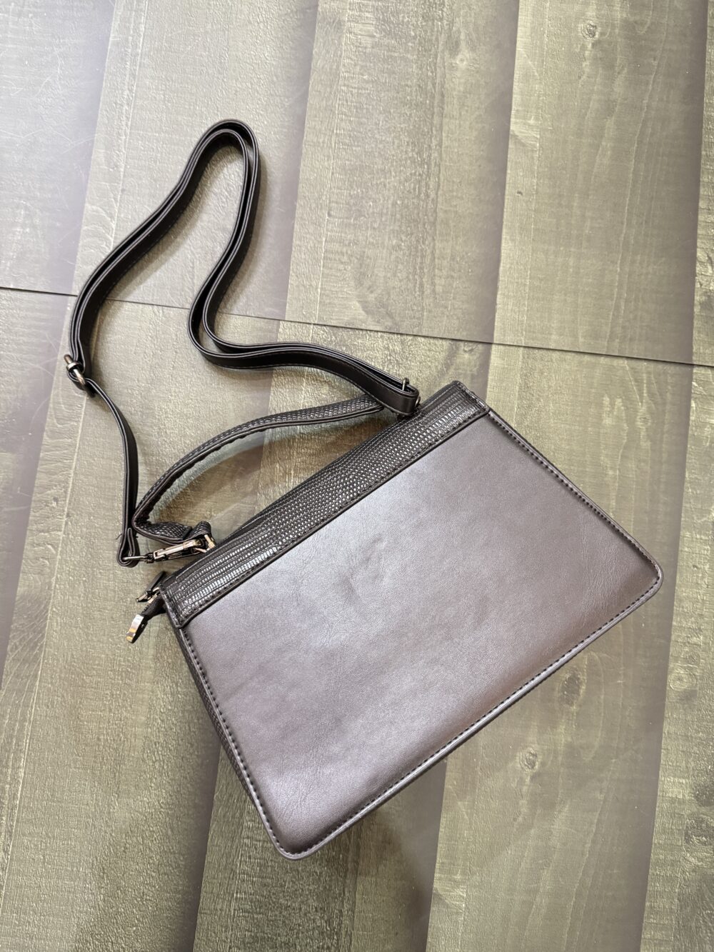 Croco Textured Structured Hand + Sling Bag