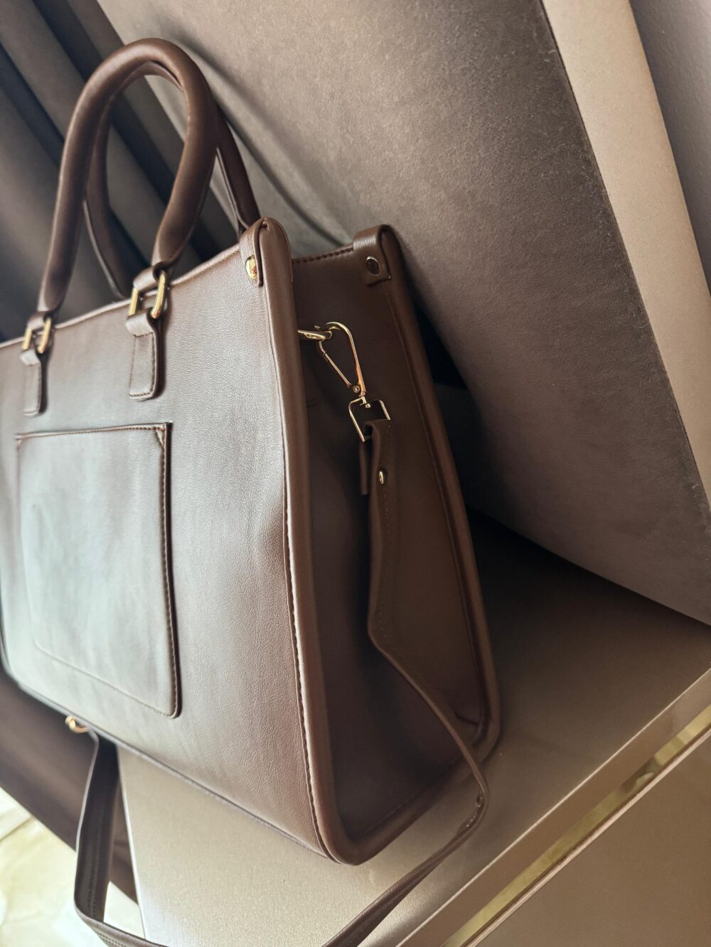 Wrap Up Laptop Tote Bag - Brown