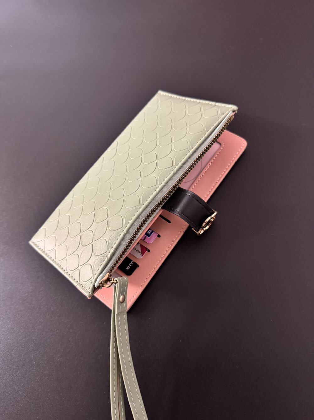 Textured Flower Wallet