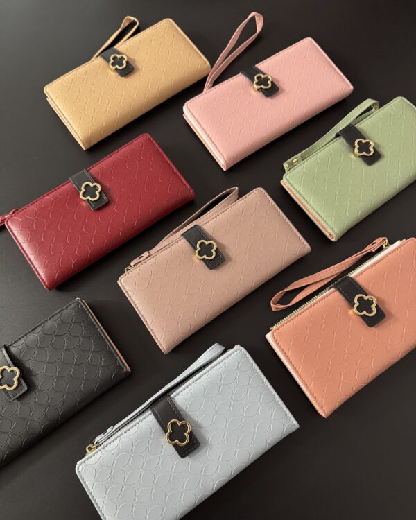 Textured Flower Wallet