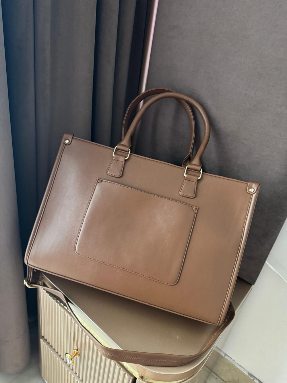 Wrap Up Laptop Tote Bag - Brown