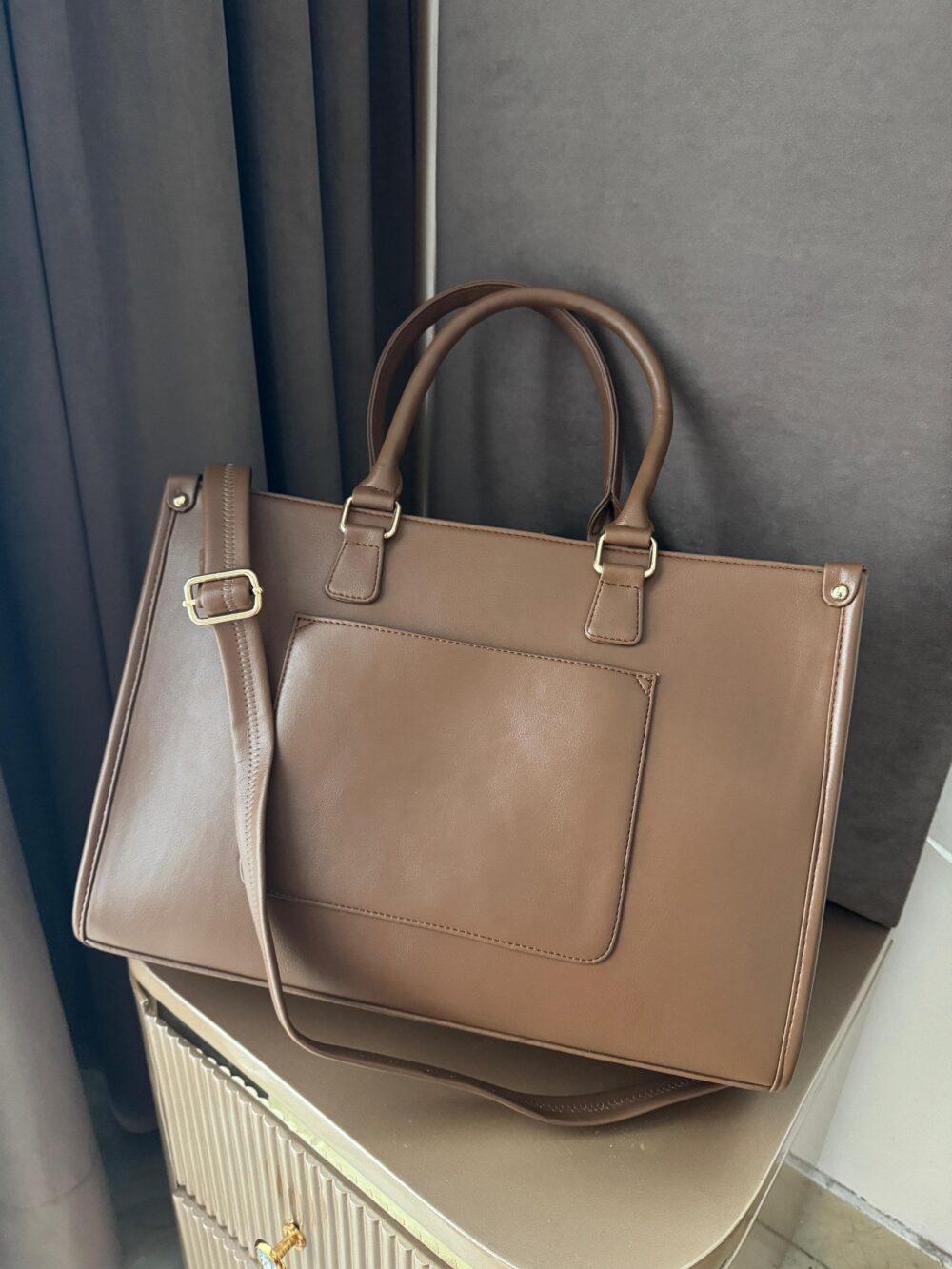 Wrap Up Laptop Tote Bag - Brown