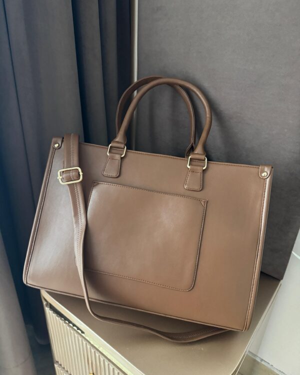 Wrap Up Laptop Tote Bag - Brown