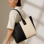 Modern Luxe Laptop Tote Bag - Black