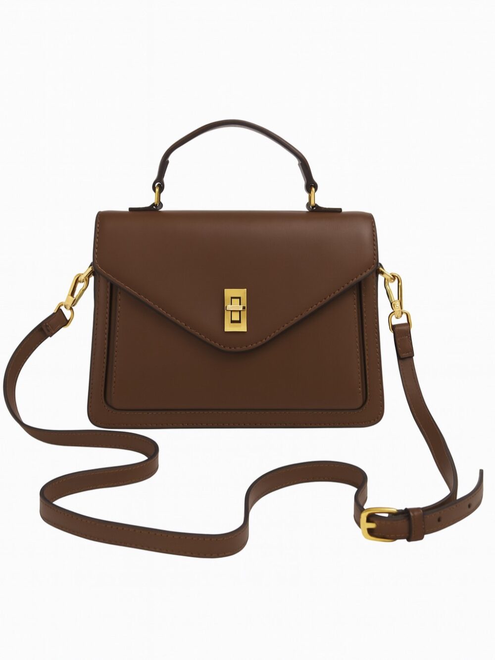 Luxe Line 4 Compartment Sling Bag - Brown