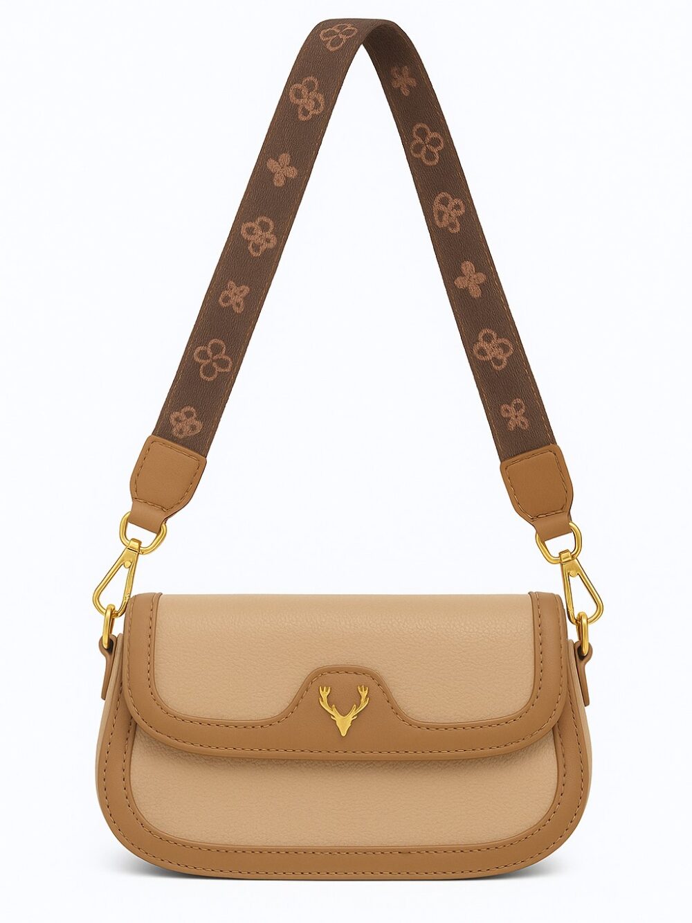 Deer 2 Compartment Sling Bag - Khaki