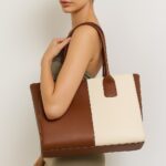 Modern Luxe Laptop Tote Bag - Brown