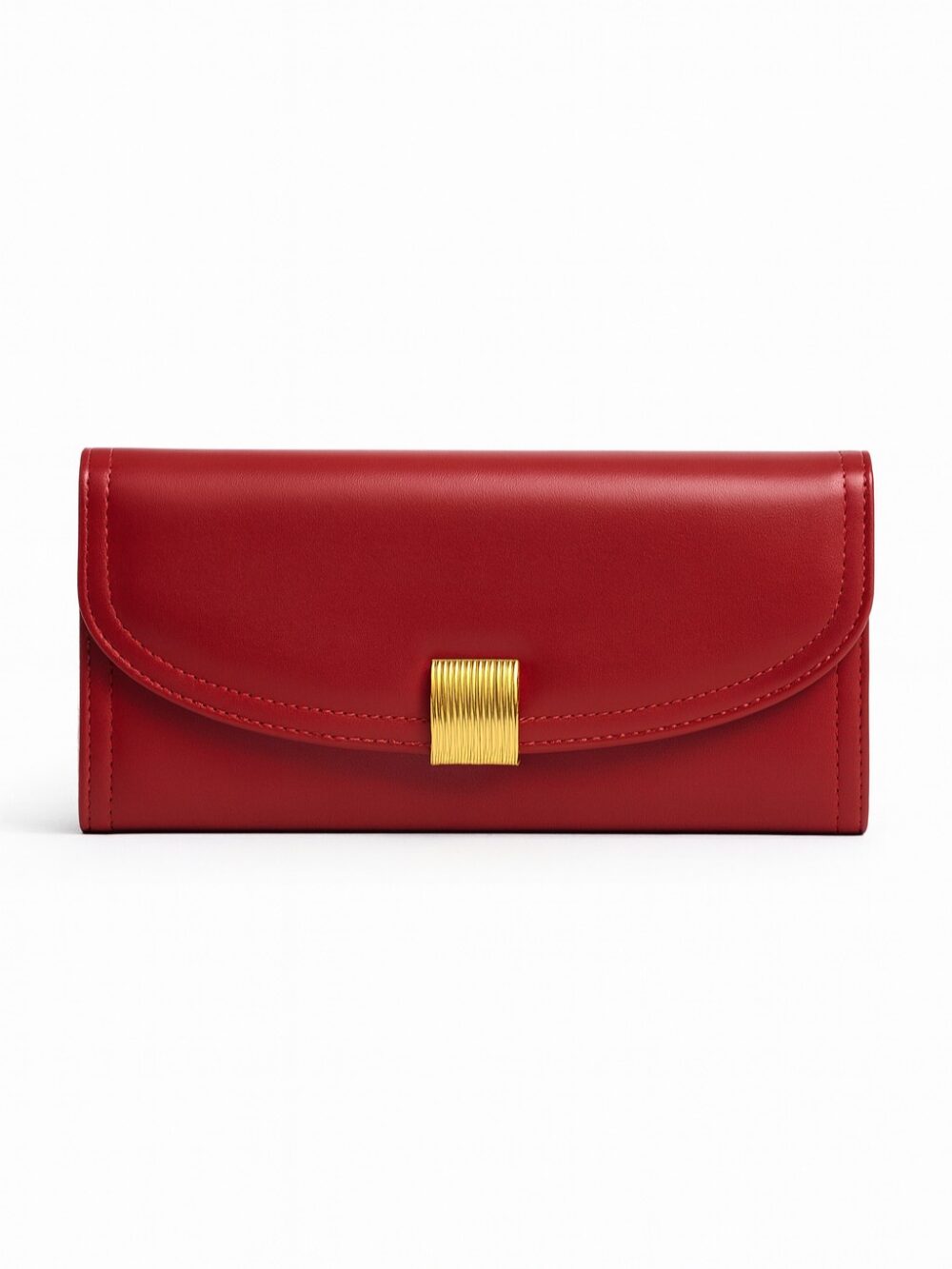 Golden Buckle Trifold Wallet