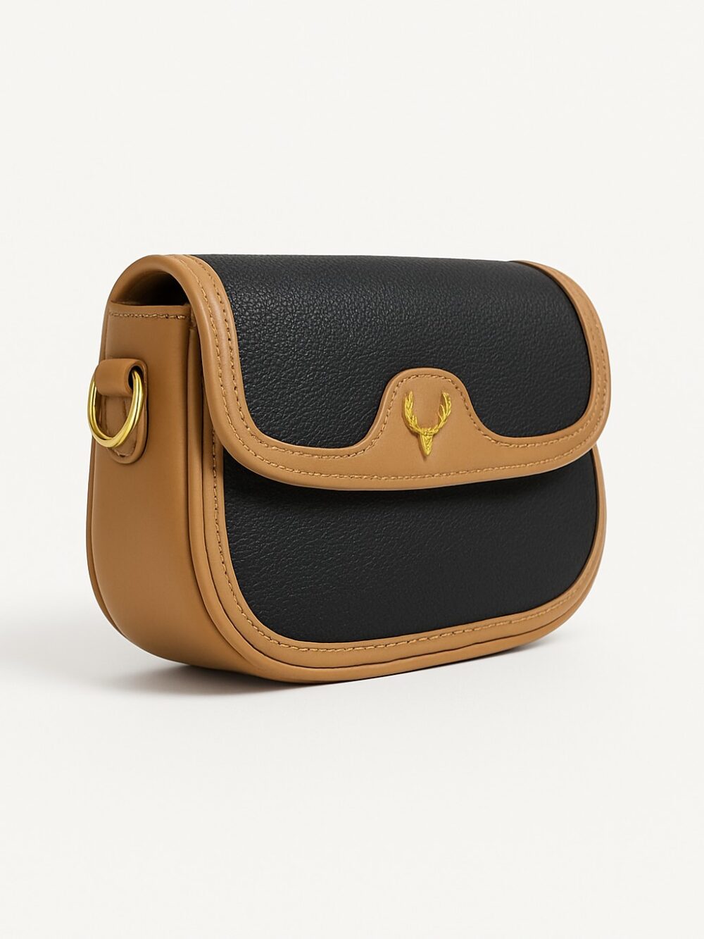 Deer 2 Compartment Sling Bag - Black